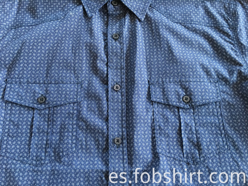 Man Shirt Navy Printing